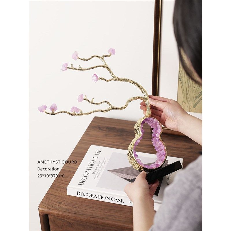 IU 家居新乔迁天然紫水晶葫芦鹿玄关客厅运桌面装饰,家居饰品,桌面摆件,淘宝优惠券,粉丝福利购,淘宝优惠卷