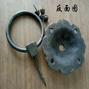 仿古建装修四合院大门装饰门环把手铸铁兽头拉手古典铁环拉手