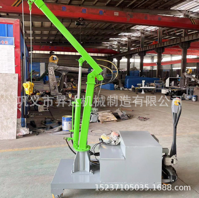 搬运货物小吊车旋转电动液压小吊车小型液压起重机单臂液压起重机