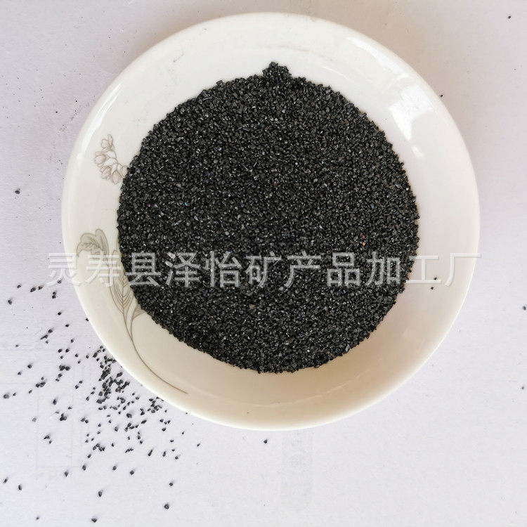 加工金属制品抛光砂黑铜砂研磨除锈黑金砂喷砂地坪材料用砂