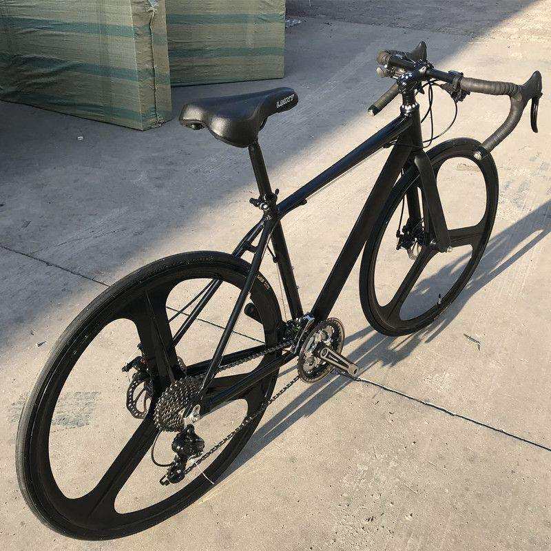 700C弯把26寸公路自行车公路车公路赛车双碟刹变速21/27速