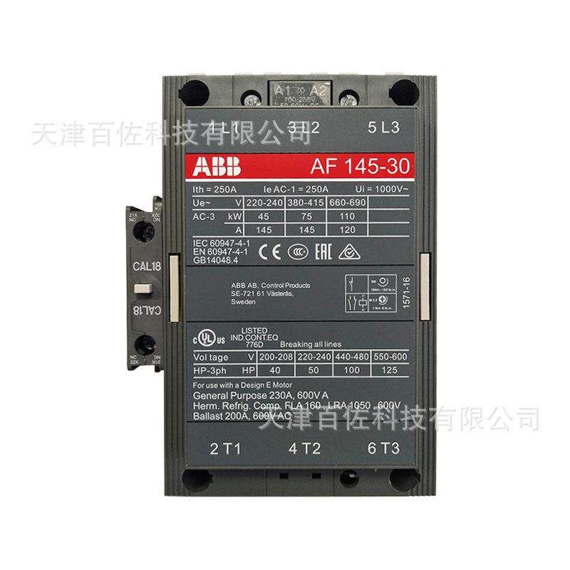 AF系列ABB接触器AF145-30-11*100-250VAC/DCABB三级交流接触器