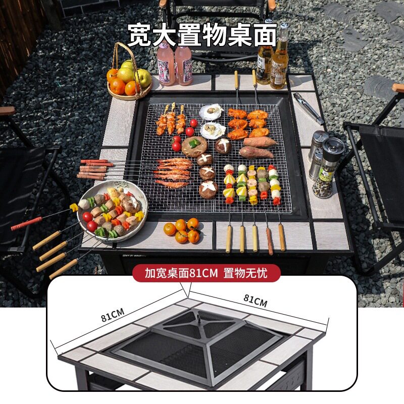 围炉煮茶炭火烧烤炉取暖盆套装