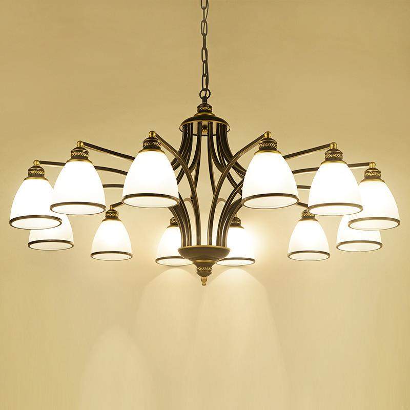 美式客厅吊灯北欧式卧室书房大厅复古乡村铁艺现代简约餐厅吊灯具