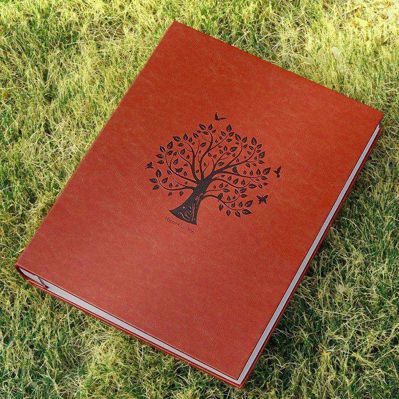 寸8大容量式收纳皮质册寸相册本相册纪念册影集家庭照片横版7插页