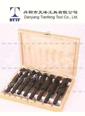 直销高速钢等柄麻花钻黑钻8PC木头盒子包装