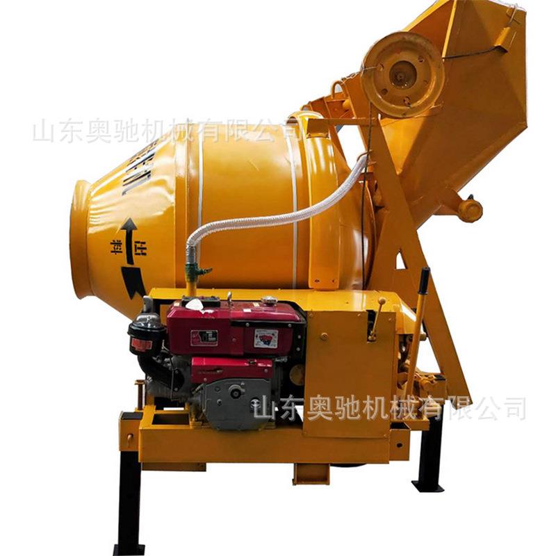 混凝土搅拌机翻斗式柴油动力搅拌机JZC350野外用无电力搅拌机