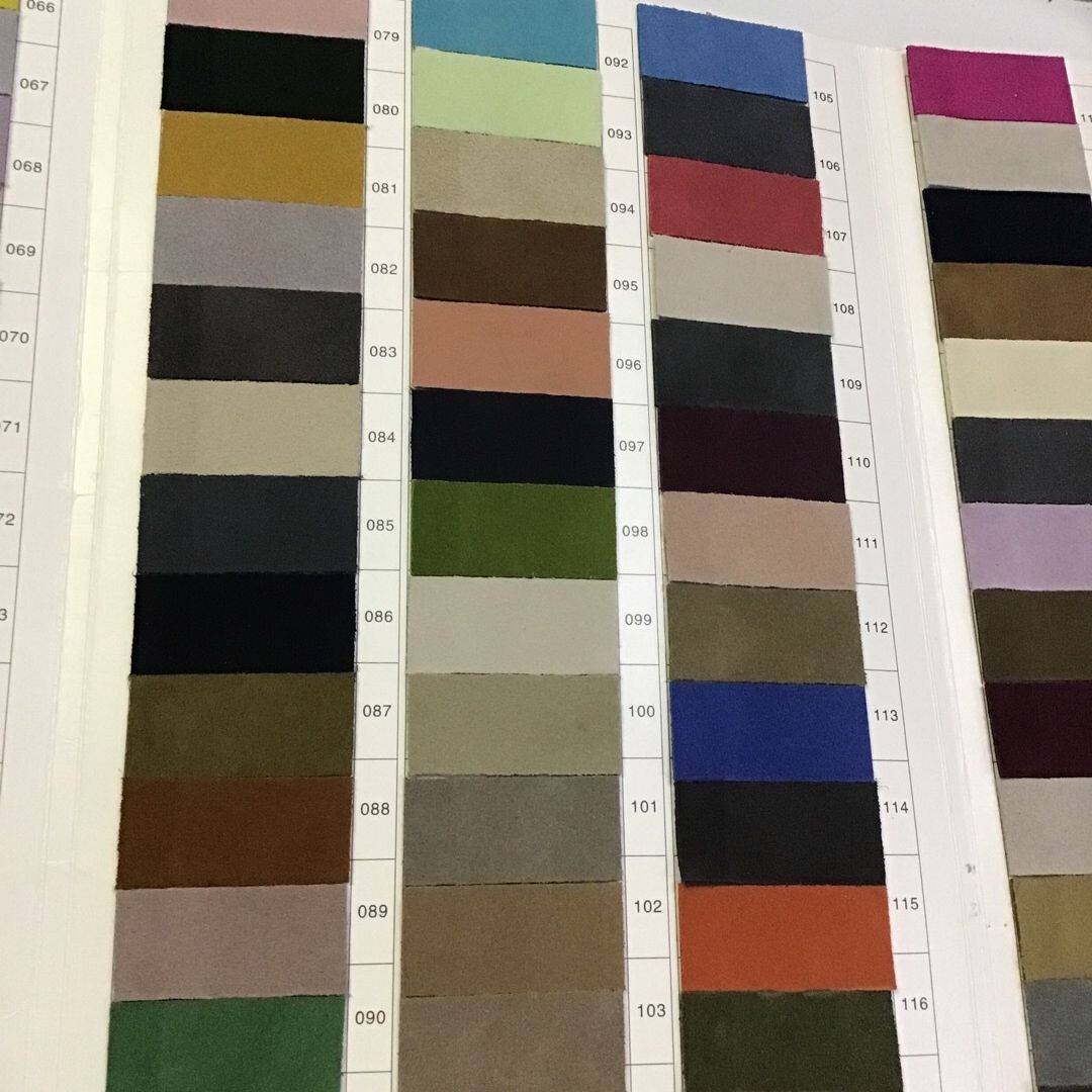 彩色皮革色卡本样品册牛二层156颜色现货牛翻毛反绒皮商用色卡