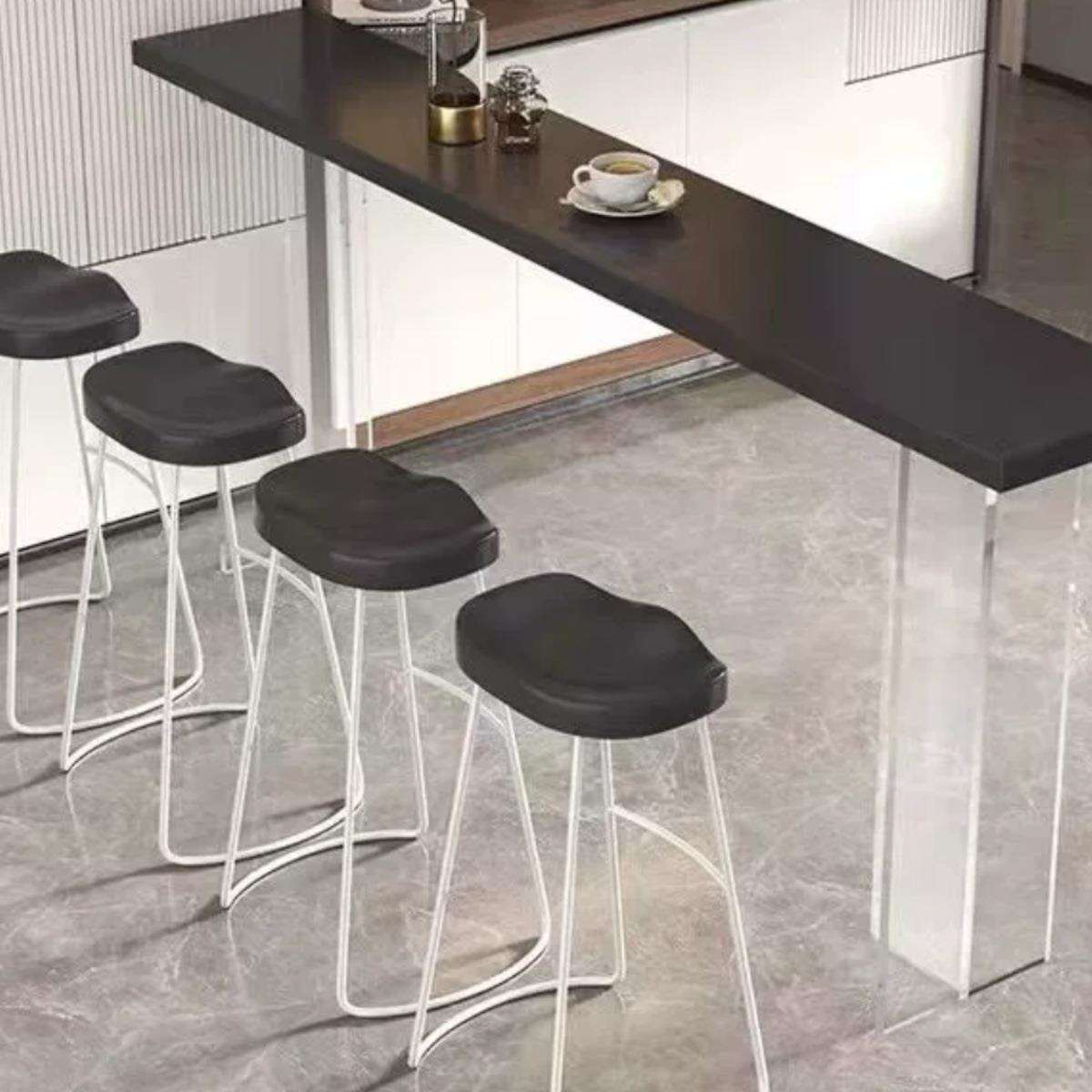 黑色实木亚克力吧台桌椅休闲高脚客厅沙发透明悬浮家用阳台长条桌