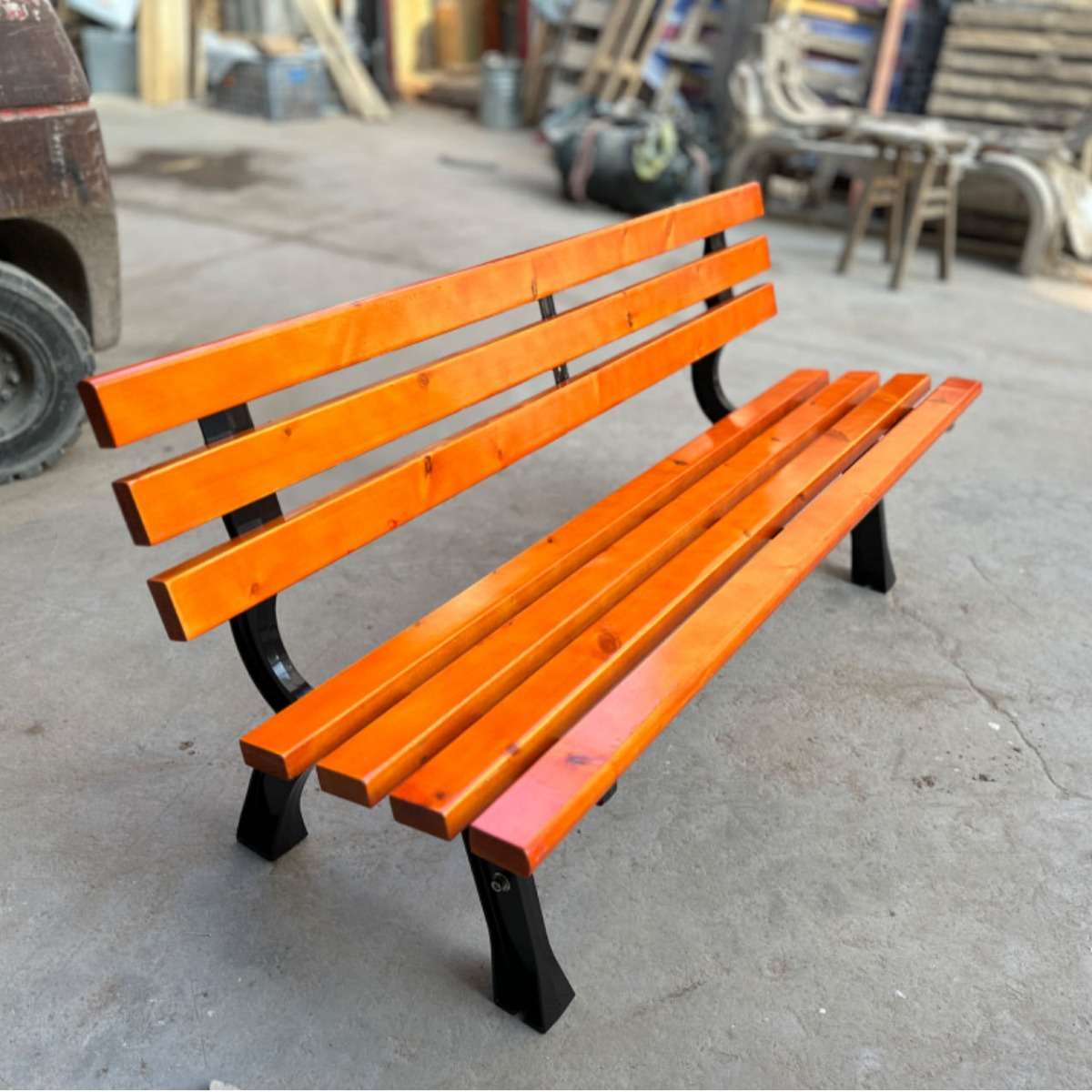 公园椅防腐木实木休闲长条小区排椅广场室外坐凳公园长椅户外联排