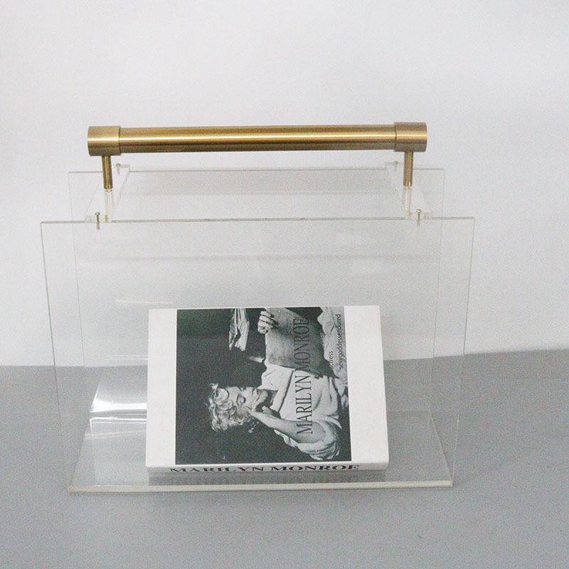 简约现代透明收纳箱摆件家居软装饰品样板房间书房桌面书靠摆设简