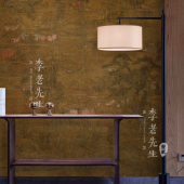 宫苑图端法式 新墙纸客厅宫廷复古壁纸沙发拍摄国画背景壁画