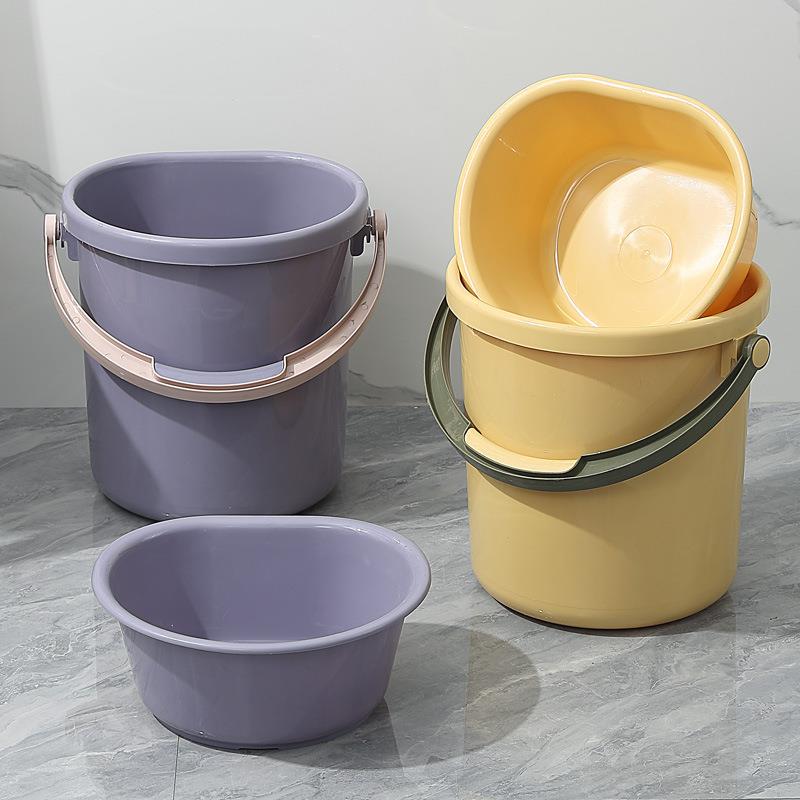 家用储水桶加厚塑料大水桶手提大号圆桶学生宿舍用耐摔洗衣桶脸盆