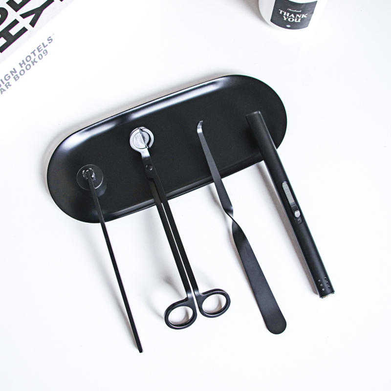 沐奕翰 diy香薰蜡烛灭烛罩蜡芯剪点火器蜡芯钩 蜡烛养护工具套装