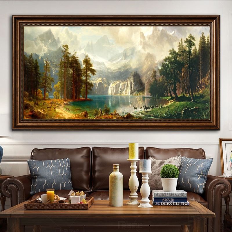 遮挡大尺寸电表箱装饰画免打孔开关电闸盒欧式配电箱客厅美式定做