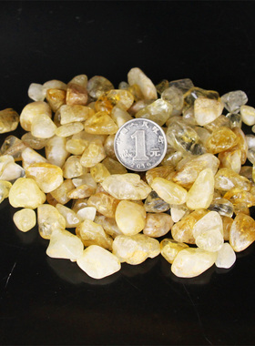 天然黄水晶碎石大颗粒水晶石头原石消磁聚宝盆黄水晶招财多肉鱼缸