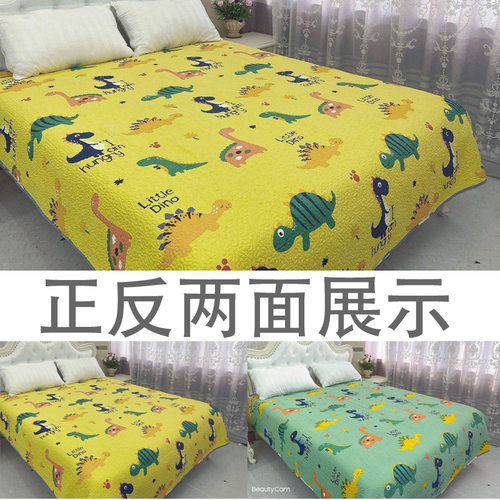 儿童绗缝床单夹棉加厚床盖单件双面斜纹纯棉榻榻米两面铺的衍缝垫