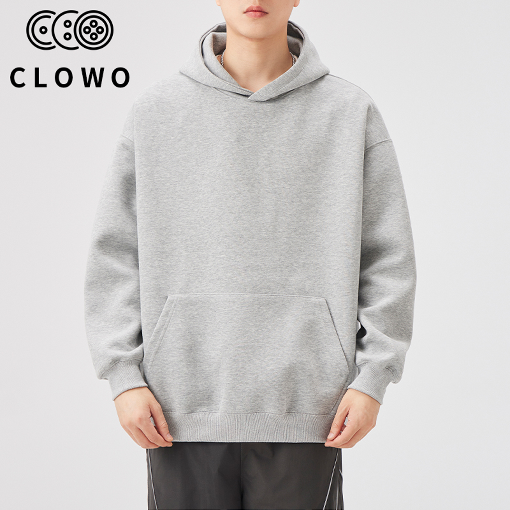 CLOWO·CH30美式重磅cleanfit卫衣复古连帽休闲百搭宽松休闲上衣
