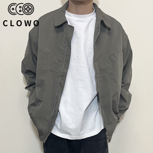 CLOWO高街cleanfit宽松翻领夹克