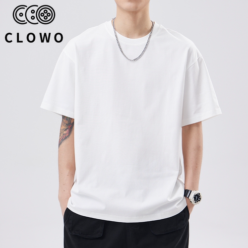 CLOWO重磅纯棉宽松短袖T恤
