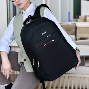 男款大容量防泼水双n肩包男士商务出行背包男生通勤上班双肩包