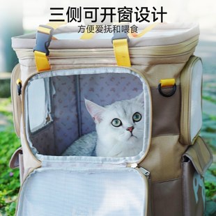 咕噜宠物猫包便携外m出猫咪太空舱大容量狗帆布书包春夏双肩猫背