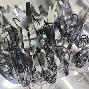 黑龙江松花江牡丹江嫩江狗鱼翘嘴岛子江鲤鱼亮U片串钩甩线假饵