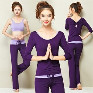 瑜伽服套装女健身显瘦宽松t健身服网红运动瑜珈服初学者秋冬三件