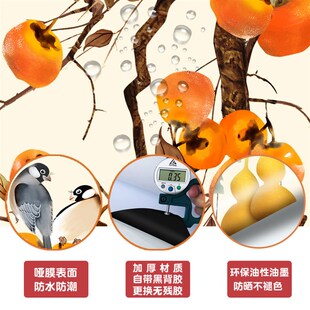 电梯门贴纸中国风装饰电梯入户门上贴的壁纸一梯一户X遮丑贴画定