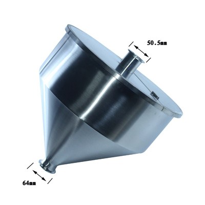 30L料斗加翻盖盖子304内外抛光灌装机料斗64mm卡盘,带进料口