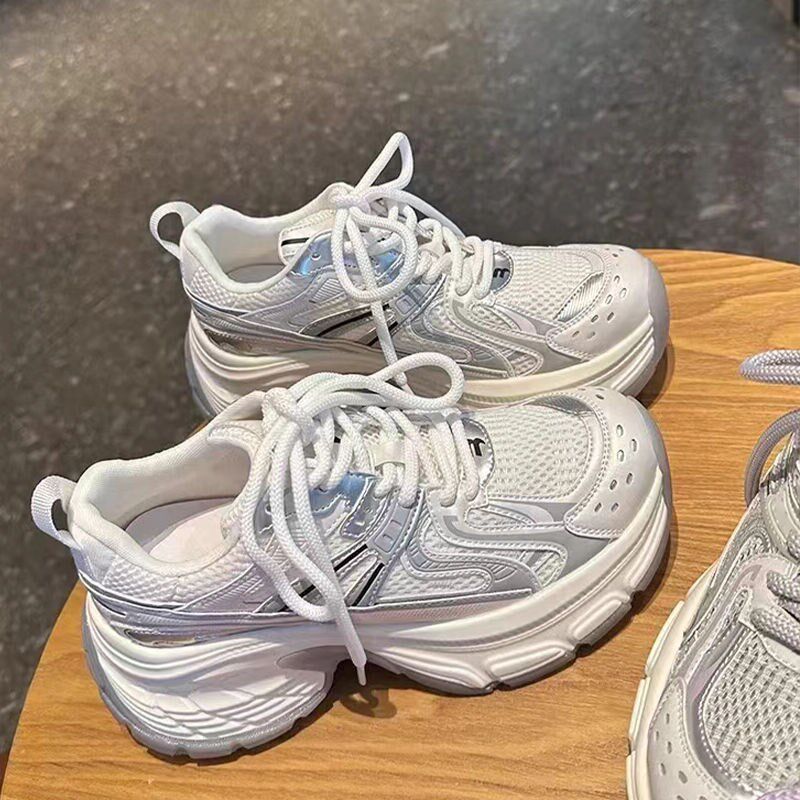 老爹鞋女款2e025新款爆款厚底增高夏季透气网面女鞋子休闲运动鞋