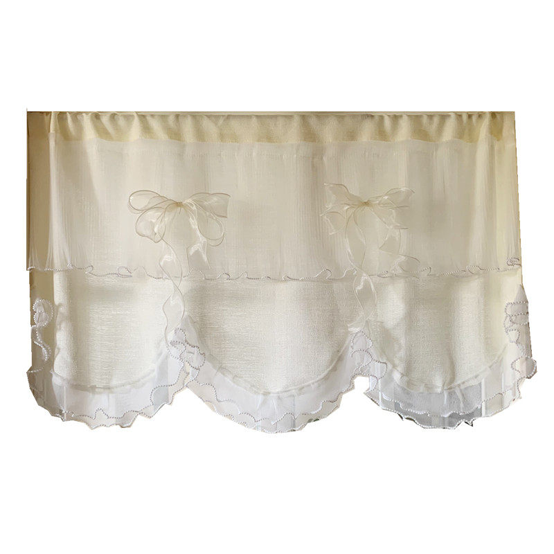 韩式法式a纱帘窗帘窗幔帘头免打孔自粘贴魔术贴半帘短帘透光不透,居家布艺,定制窗帘,淘宝优惠券,粉丝福利购,淘宝优惠卷