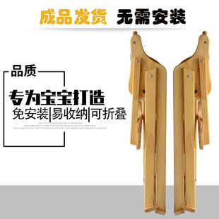 宝宝餐椅儿童吃饭木椅实木可折叠便携餐桌L座椅子婴儿家用用餐座