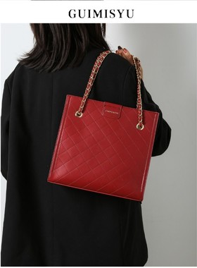 红色新娘婚礼包包2021新款大容量婚包手提M包女高级感小众结婚女