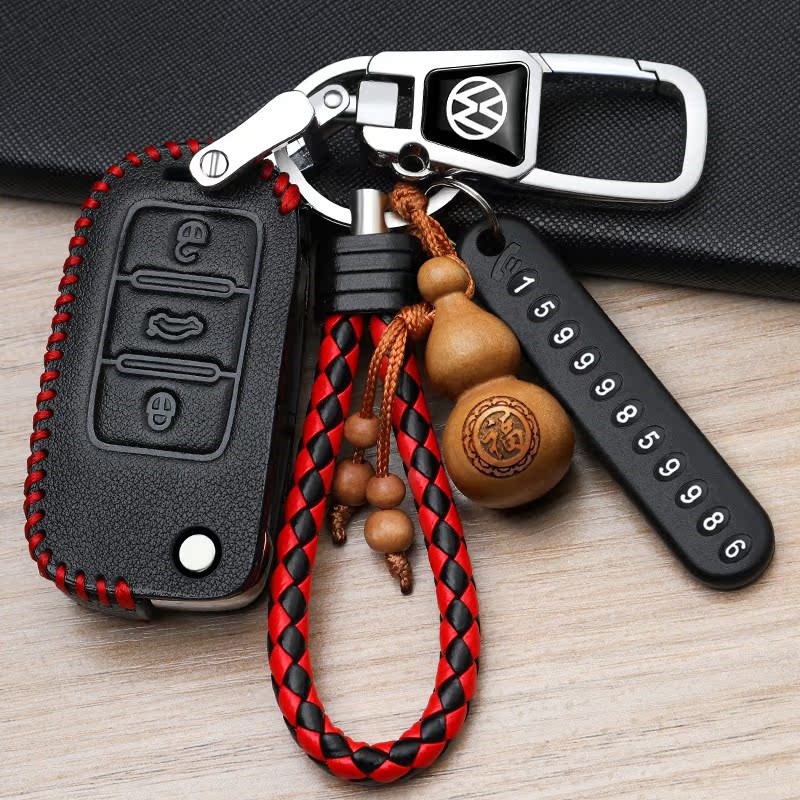 适用大众速腾朗逸plus钥匙套途岳途观l宝来迈腾汽车高档包2021款