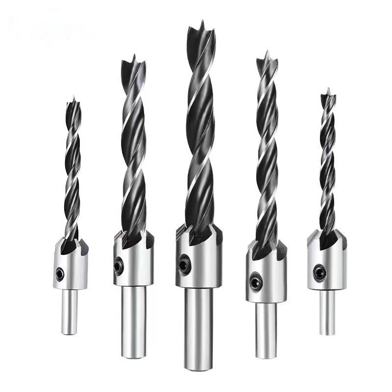 木工开孔器沉孔麻花钻头套装金属镀钛高碳沉头多功能万用阶梯钻