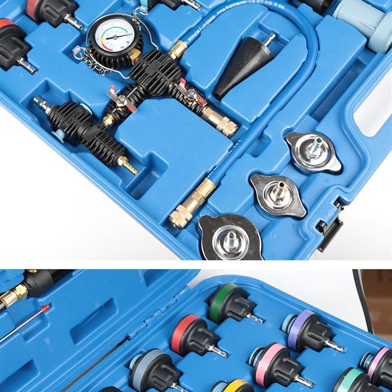 汽车水箱打压测漏工具28件冷却液更换测漏仪真空压力表检漏仪检测