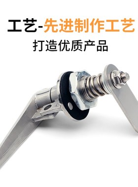 MS323把手锁带挂304不锈钢执手锁配电柜控制中柜门开关柜门锁加厚