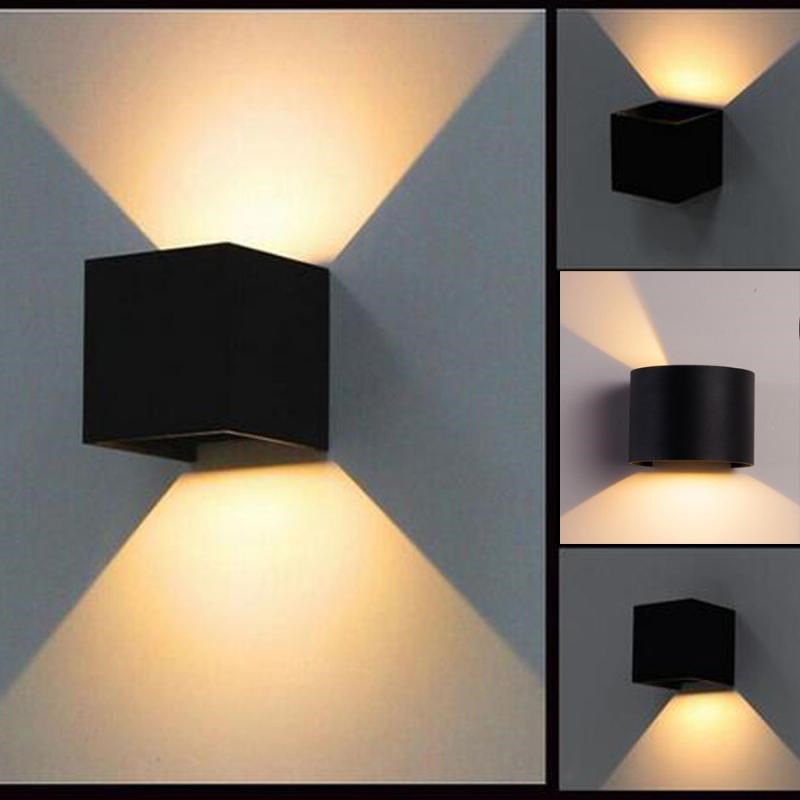 6W方形led壁灯户外防水双头庭院灯阳台大门外墙围墙客厅过道楼梯