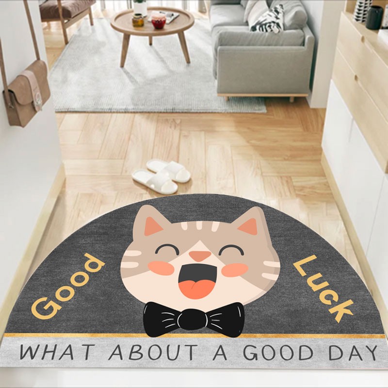 半圆地垫入户门垫可爱卡通卧室浴室卫生间门口吸水踩脚垫地毯进门