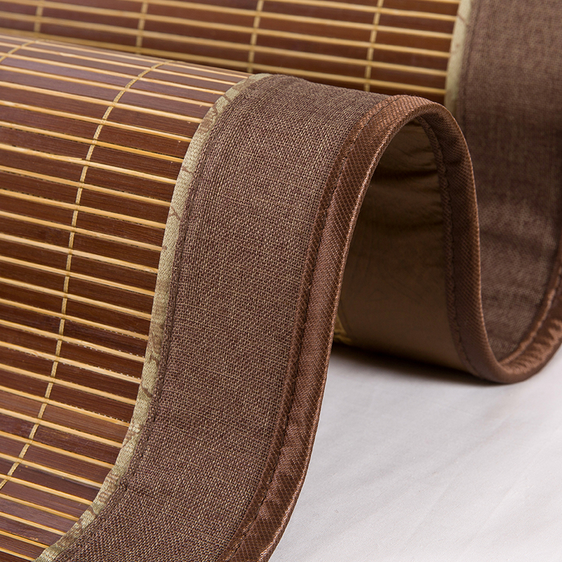 老席匠 凉席1.8m床竹席双面可折叠席子三件套夏季宿舍1.5藤席定制