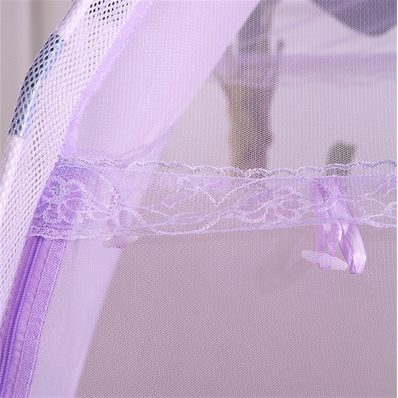 加密加高蒙古包蚊帐三开门1.5m床双人有底1.8米蚊帐支架送风扇