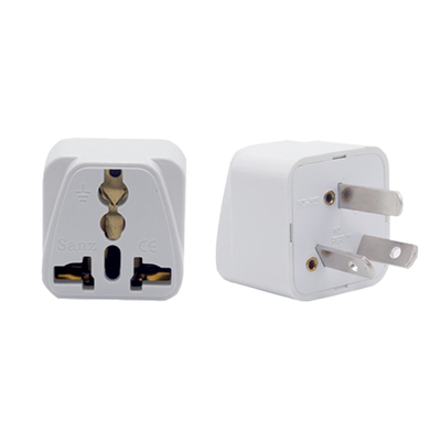 插头2两变三3孔角插眼插座 二插头二脚转三脚三孔插头电源转换器