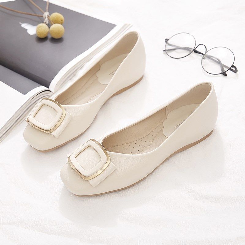 单鞋女2024新k款春秋女鞋百搭豆豆鞋中年妈妈鞋子软底软皮平底鞋,女鞋,浅口单鞋,淘宝优惠券,粉丝福利购,淘宝优惠卷