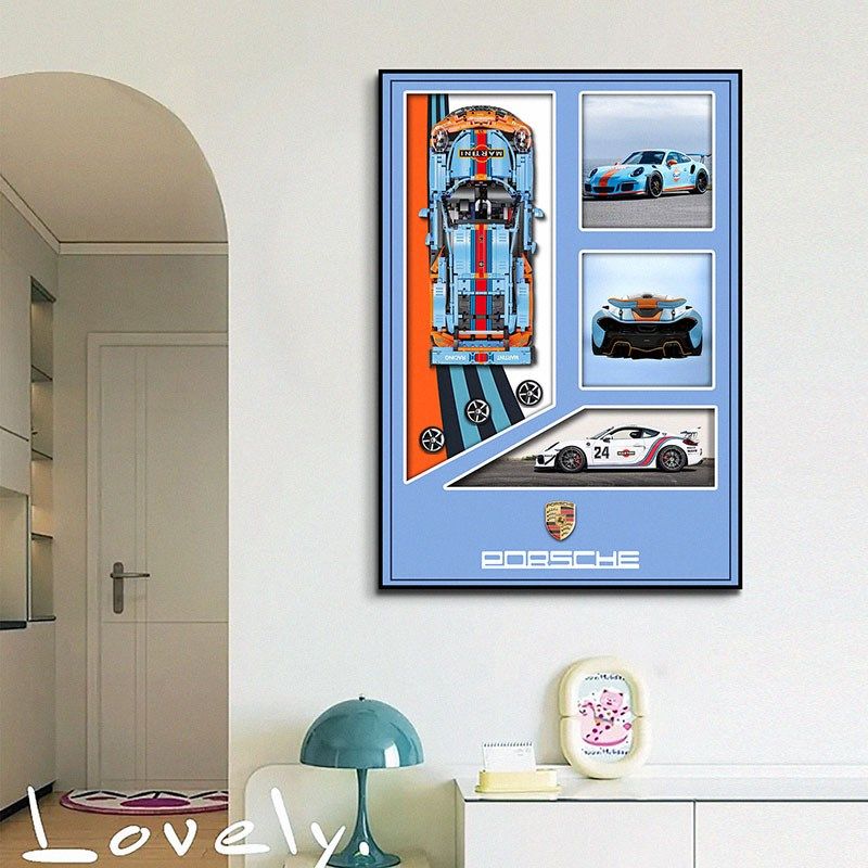 积木汽车赛车名车展示框架收纳B积木上墙相框儿童房间床头装饰画,家居饰品,现代装饰画,淘宝优惠券,粉丝福利购,淘宝优惠卷