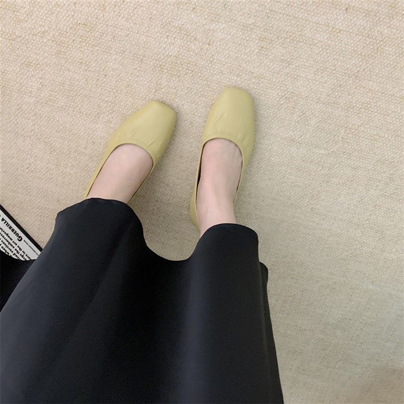 奶奶鞋女粗跟2023年春秋百搭浅口单G鞋女高跟鞋中跟工作鞋豆豆鞋,女鞋,浅口单鞋,淘宝优惠券,粉丝福利购,淘宝优惠卷