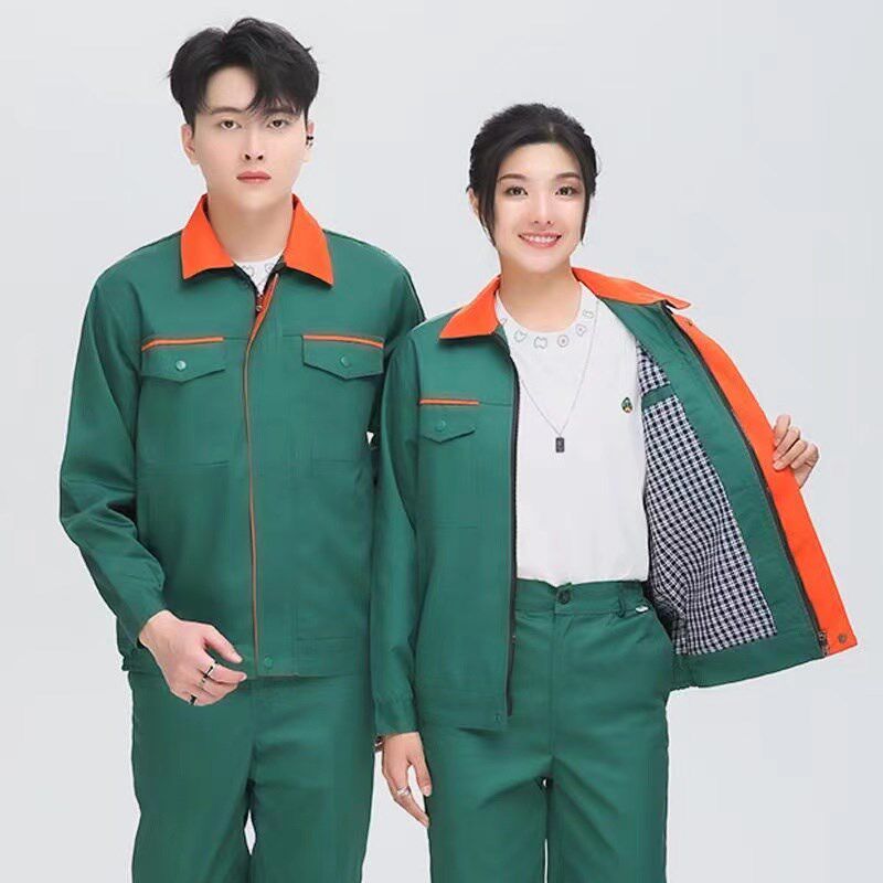 春秋加厚长袖工作服o套装男环卫园林绿化养护保洁员物业劳保服定