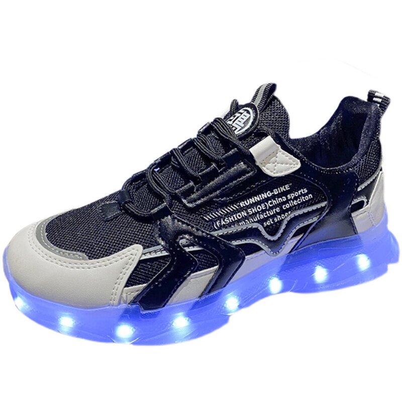 七彩充电发光鞋男女情侣夜光成人鬼步H鞋街舞运动休闲亮灯老爹鞋,流行男鞋,网面鞋,淘宝优惠券,粉丝福利购,淘宝优惠卷