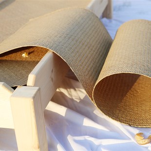 儿童凉席幼儿园午睡床席蒲草席 天然手工编S织婴儿床柔软席子