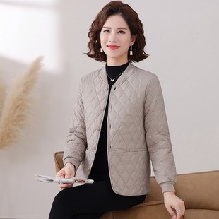 中年妈妈a装羽绒棉服女内胆冬季中老年短款轻薄保暖棉衣外穿小棉